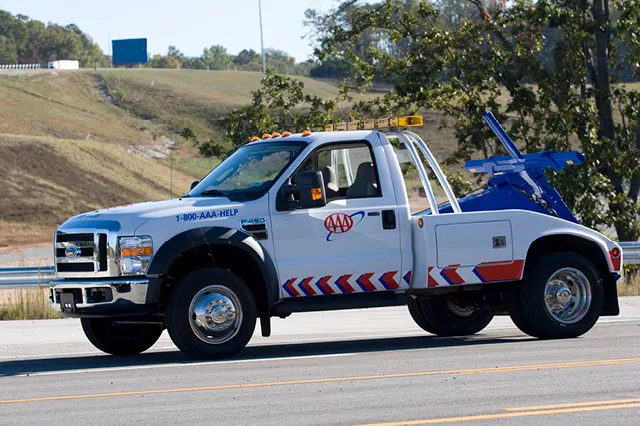 Tow truck on the highway